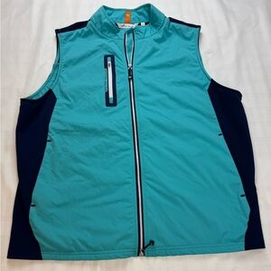 Peter Millar Crown Sport Hyperlight Fuse Hybrid Teal/Blue Vest Size XL